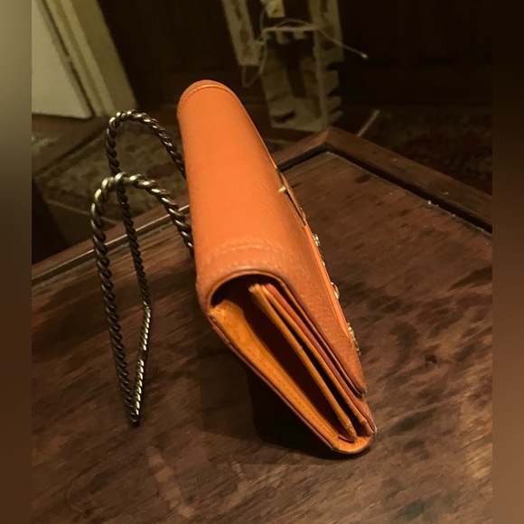 Authentic MCM Long Leather Wallet w/Charm - Picture 9 of 10